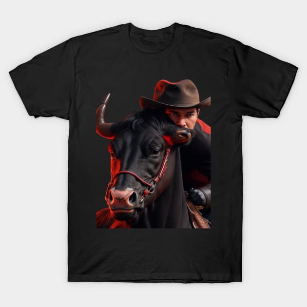 Bull Rider T-Shirt by My Kickincreations